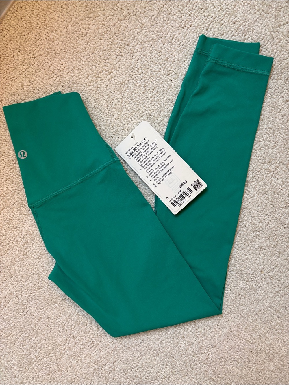 lululemon athletica Green/Teal Green Girls' Performance Leggings